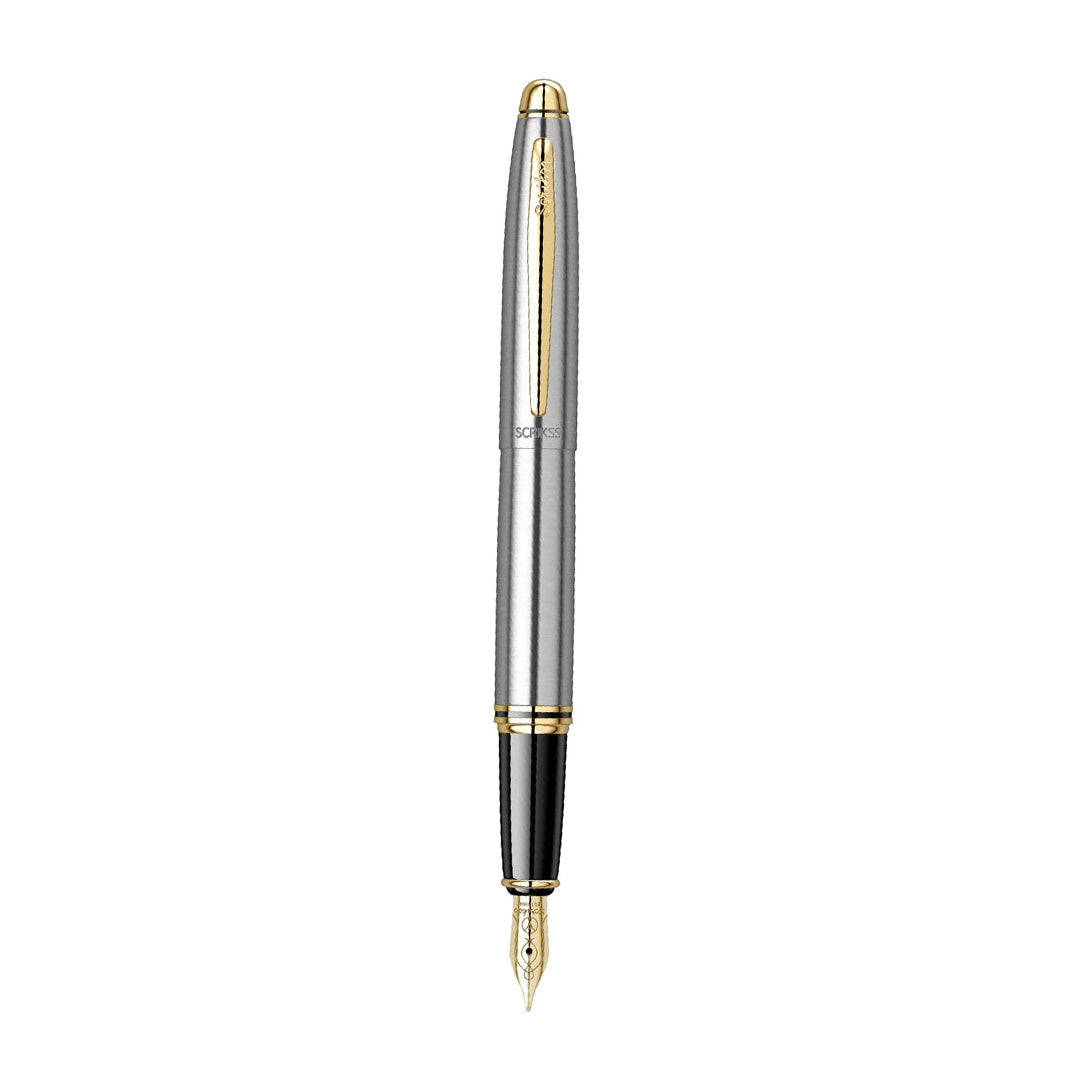 Scrikss | Knight 88 | Satin SS | Fountain Ink Pen | Medium Nib Scrikss