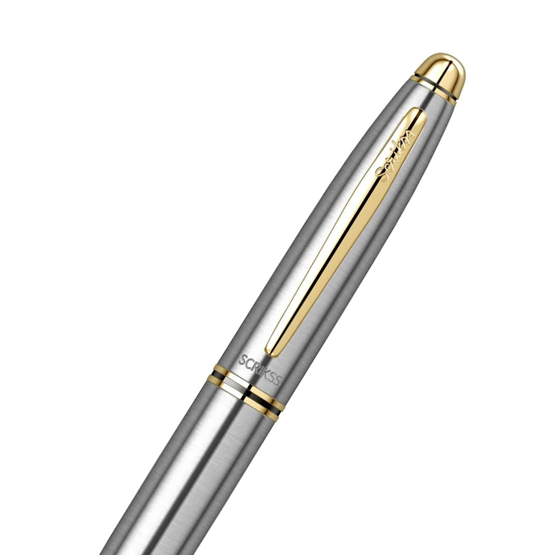 Scrikss | Knight 88 | Satin SS | Fountain Ink Pen | Medium Nib Scrikss