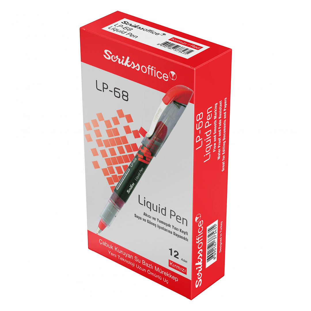 Scrikss | LP-68 | Liquid Pen | Box Of 12 | Red Scrikss