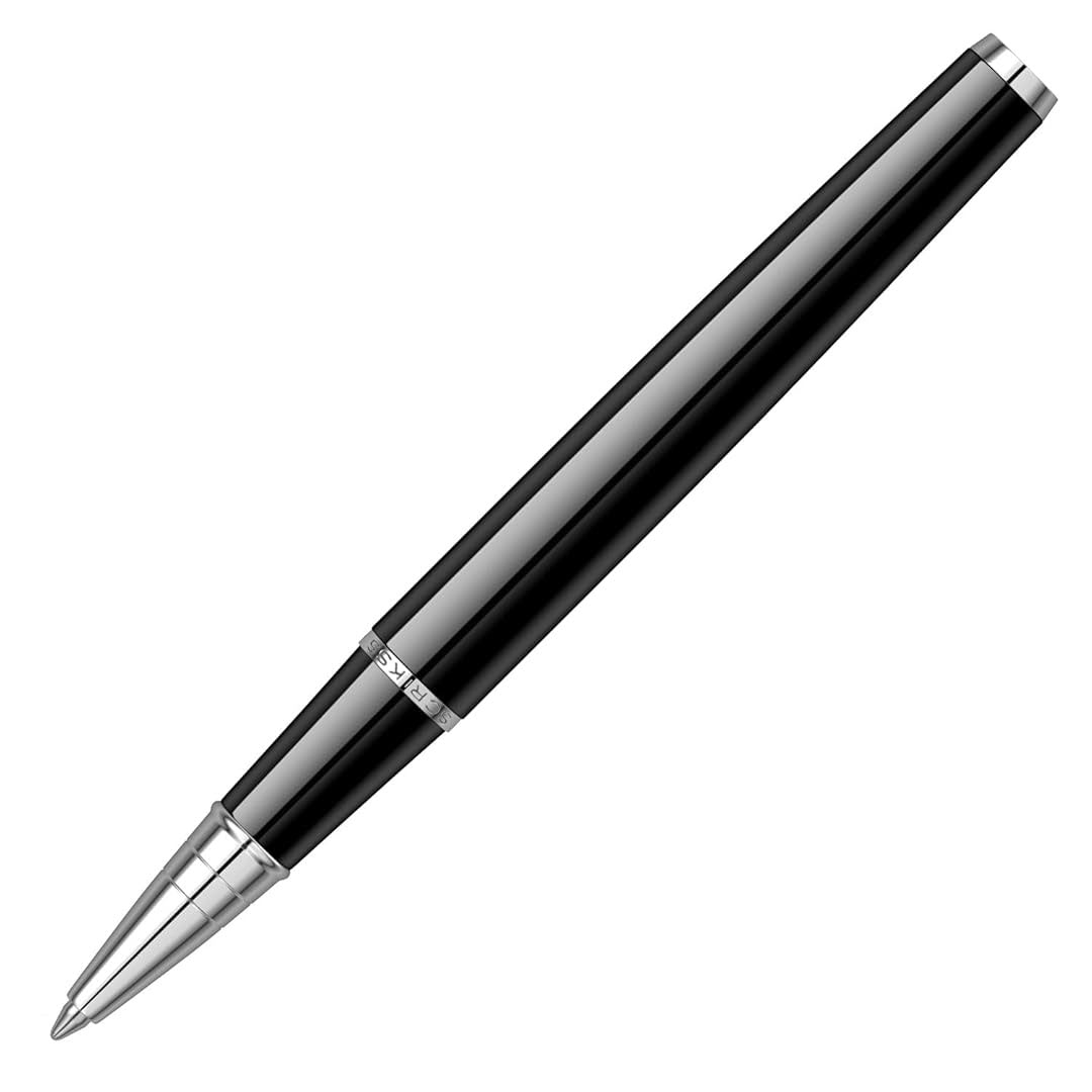 Scrikss | Metropolis | 800 Series | Roller Ball Pen | Brass Body | Chrome Plated Black Scrikss