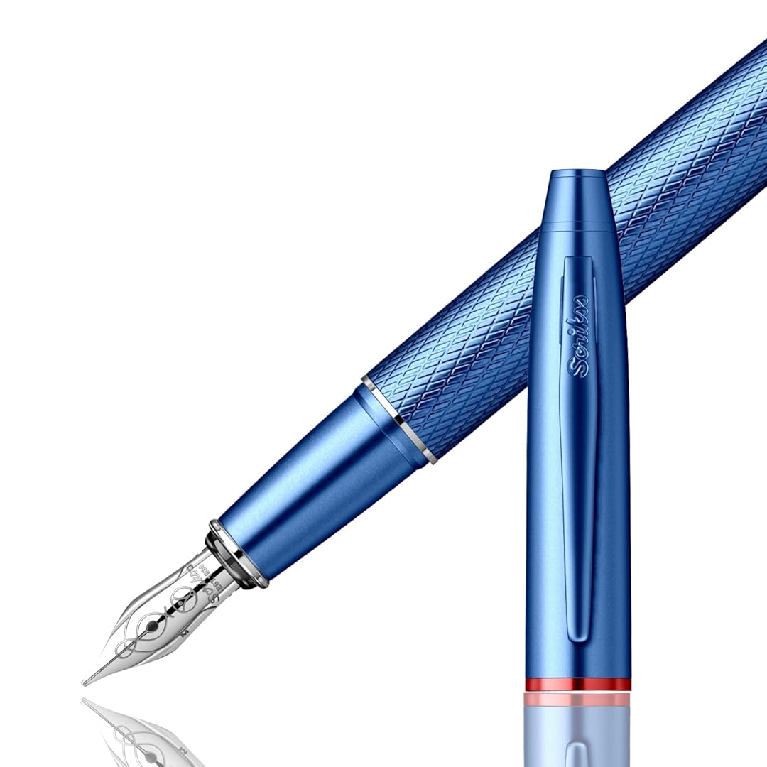 Scrikss | Noble 35 | Fountain Ink Pen | Medium Nib  | Blue Scrikss