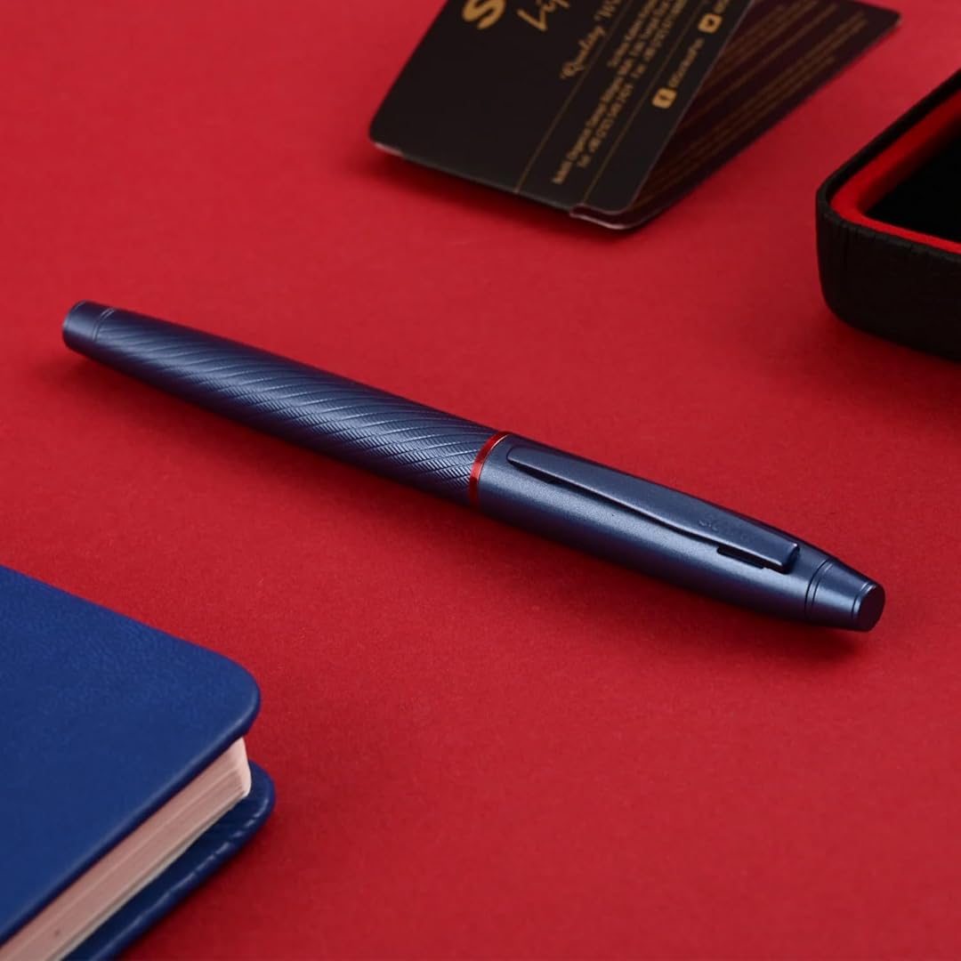 Scrikss | Noble 35 | Fountain Ink Pen | Medium Nib  | Blue Scrikss