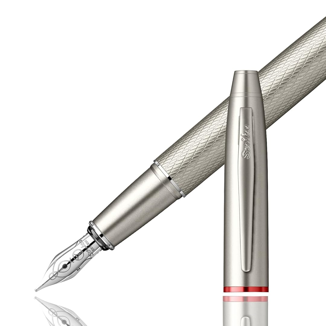 Scrikss | Noble 35 | Fountain Ink Pen | Medium Nib  | Matte Titanium Scrikss