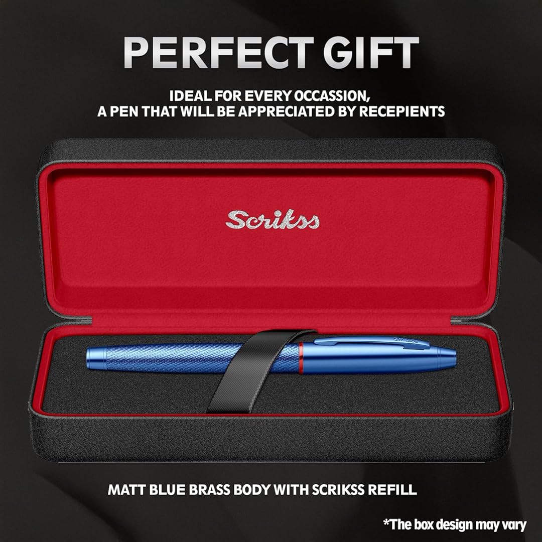 Scrikss |  Noble 35 | Roller Ball Point Pen | Blue Scrikss