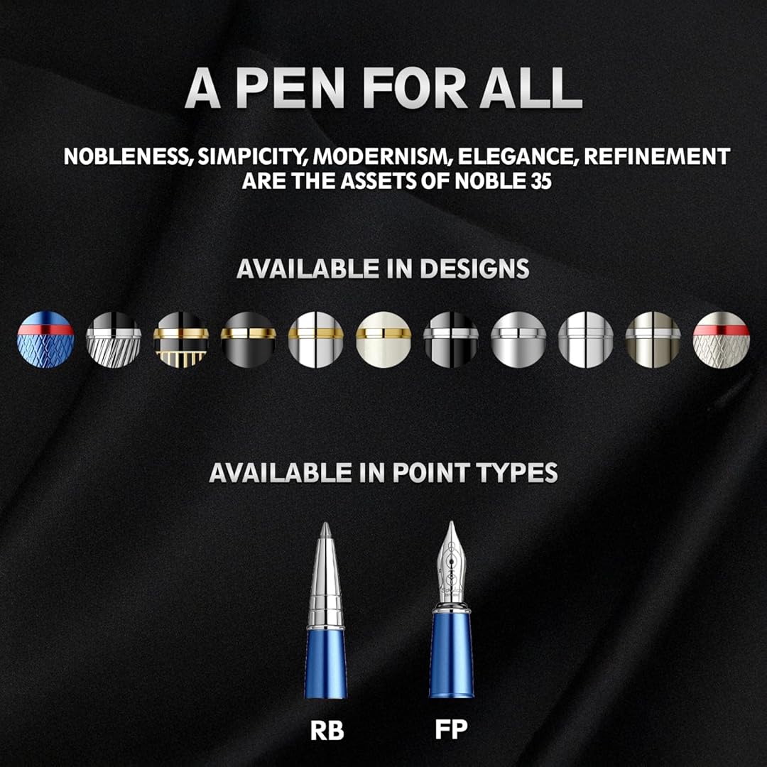 Scrikss |  Noble 35 | Roller Ball Point Pen | Blue Scrikss