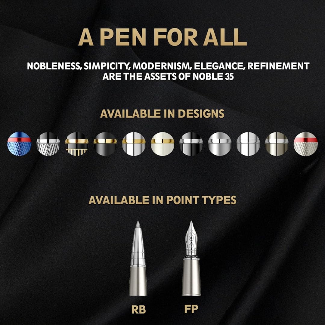 Scrikss |  Noble 35 | Roller Ball Point Pen | Matte Titanium Scrikss