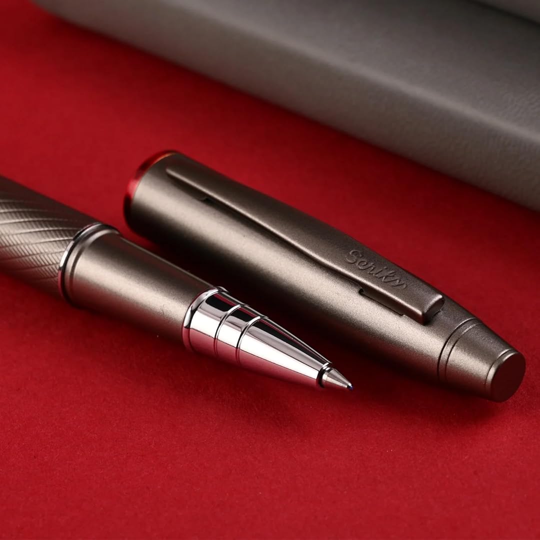 Scrikss |  Noble 35 | Roller Ball Point Pen | Matte Titanium Scrikss