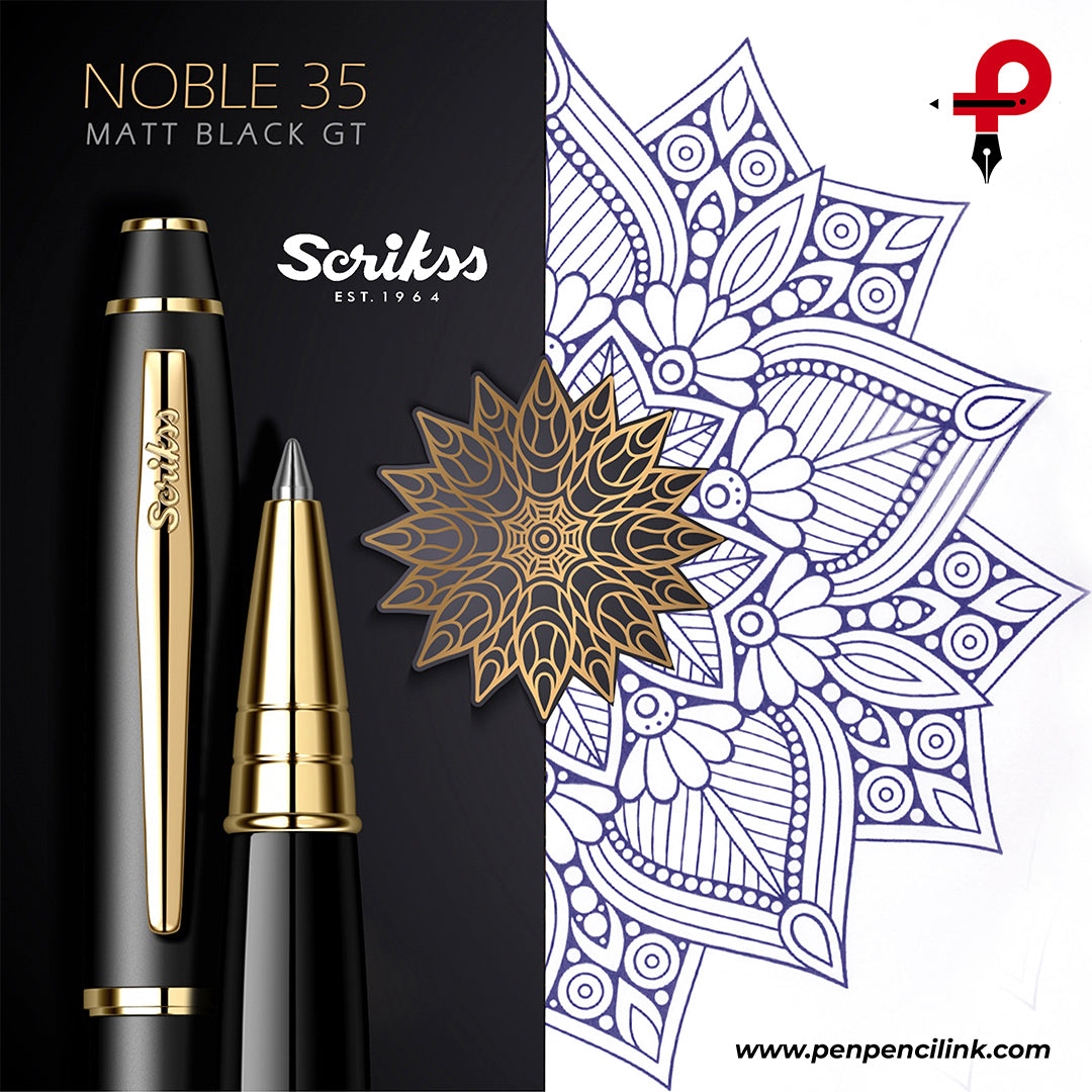 Scrikss | Noble 35 | Rollerball Pen | Matte Black-GT Scrikss