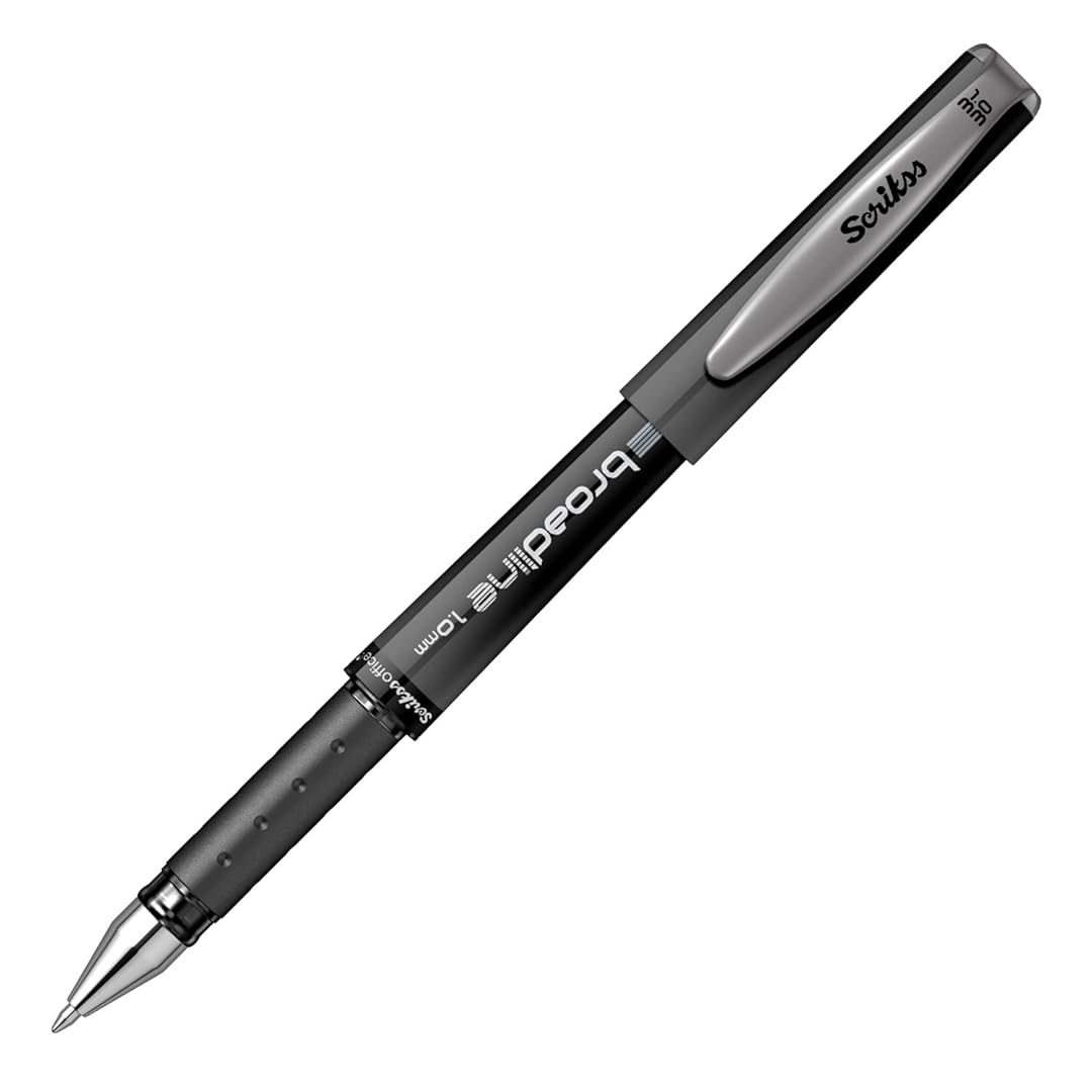 Scrikss | Office Broadline | 0.1mm | Gel Pen | Black | Pack Of 12 Scrikss