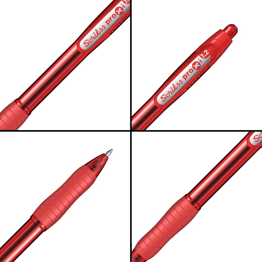 Scrikss | Proxi Series | Ball Point Pen | 12 Red Barrel Scrikss