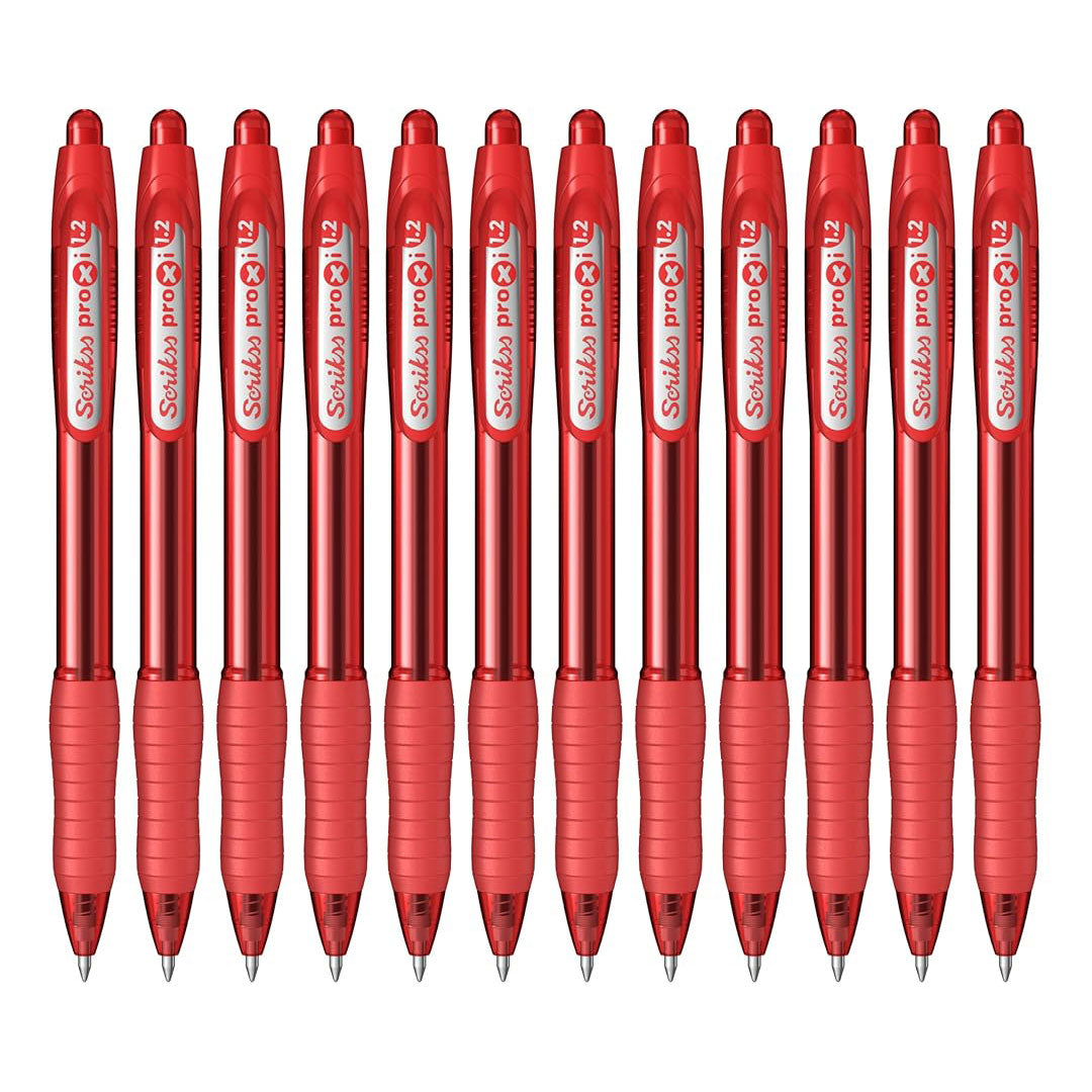 Scrikss | Proxi Series | Ball Point Pen | 12 Red Barrel Scrikss