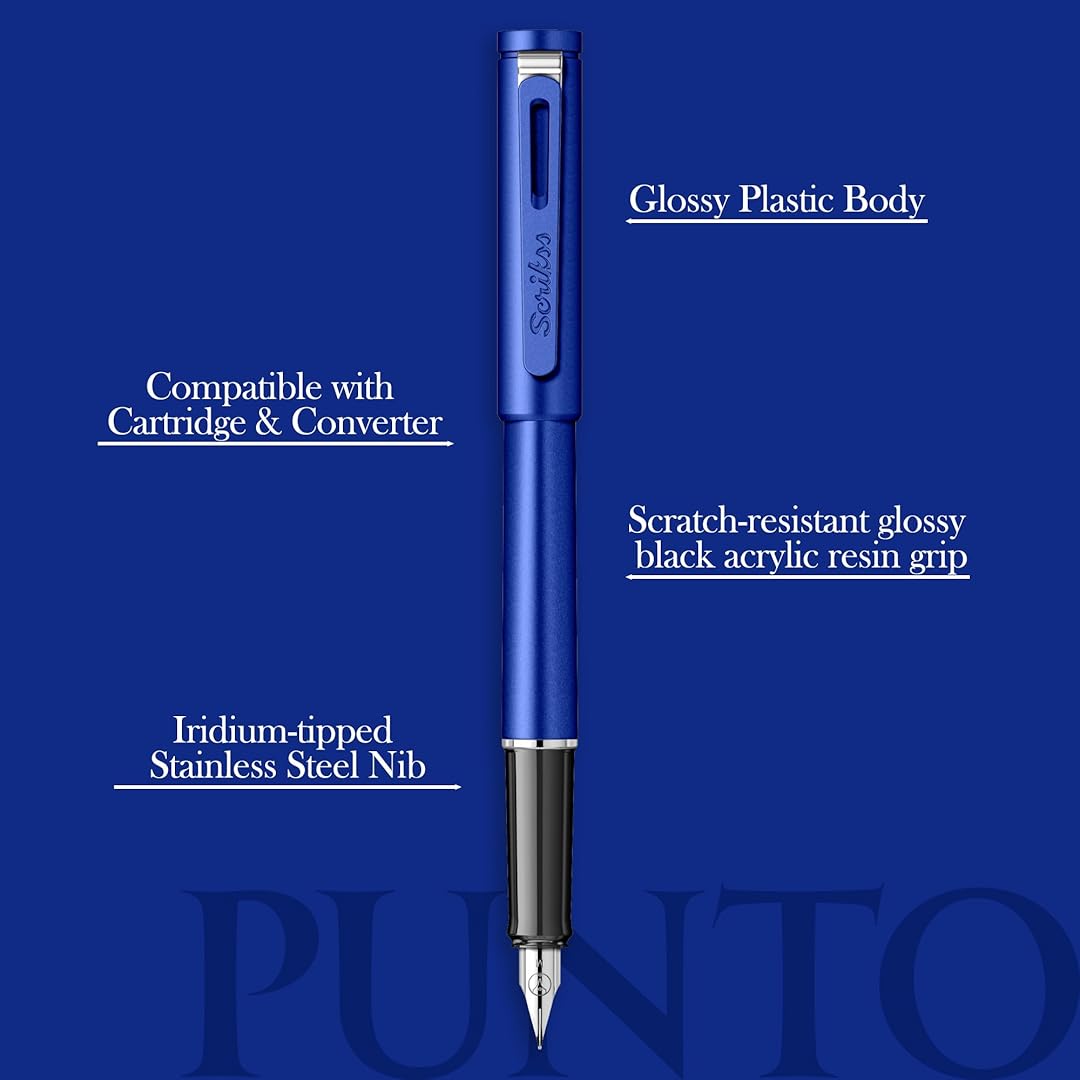 Scrikss | Punto Series | Fountain Pen | Medium Nib | Blue Scrikss