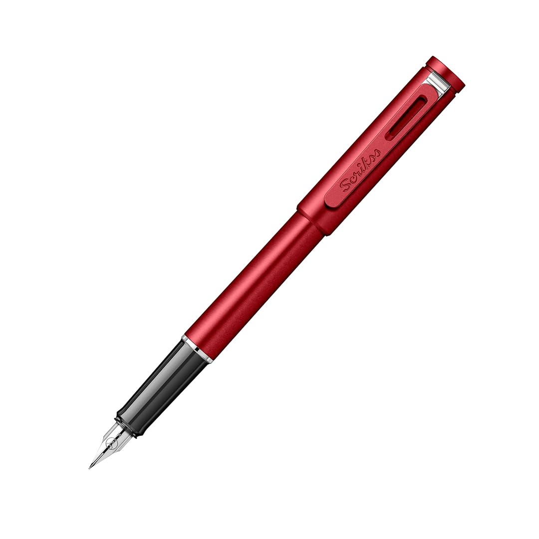 Scrikss | Punto Series | Fountain Pen | Medium Nib | Burgundy Scrikss