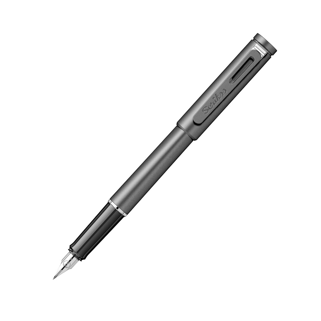 Scrikss | Punto Series | Fountain Pen | Medium Nib | Grey Scrikss