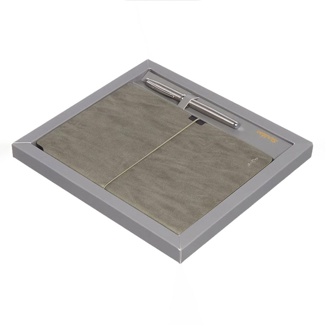 Scrikss | Verona Green A5 Notebook | 800M Rollerball | Chrome CT | Gift Set Scrikss