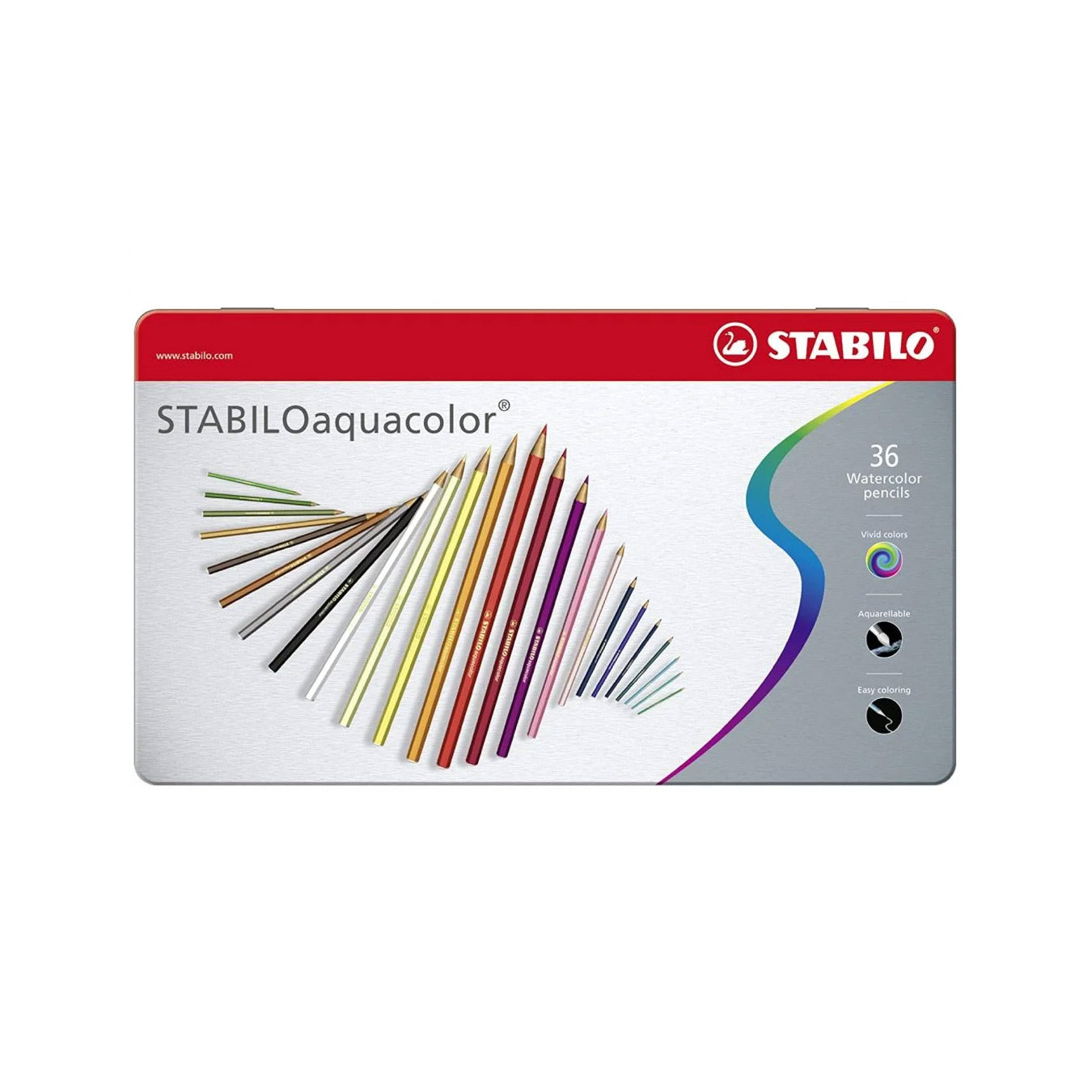 STABILO Aquacolor Watercolor Pencils - Set of 36 Stabilo