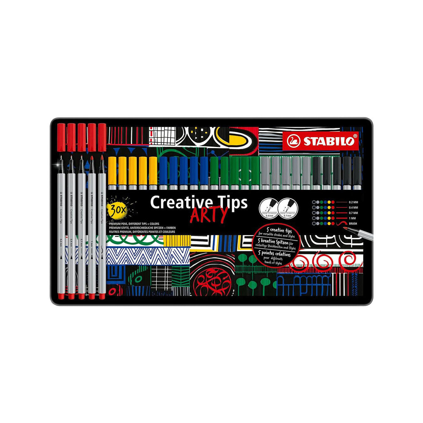 Stabilo | Arty | Multi Liner Set | Creative Tips | 30 pc Stabilo