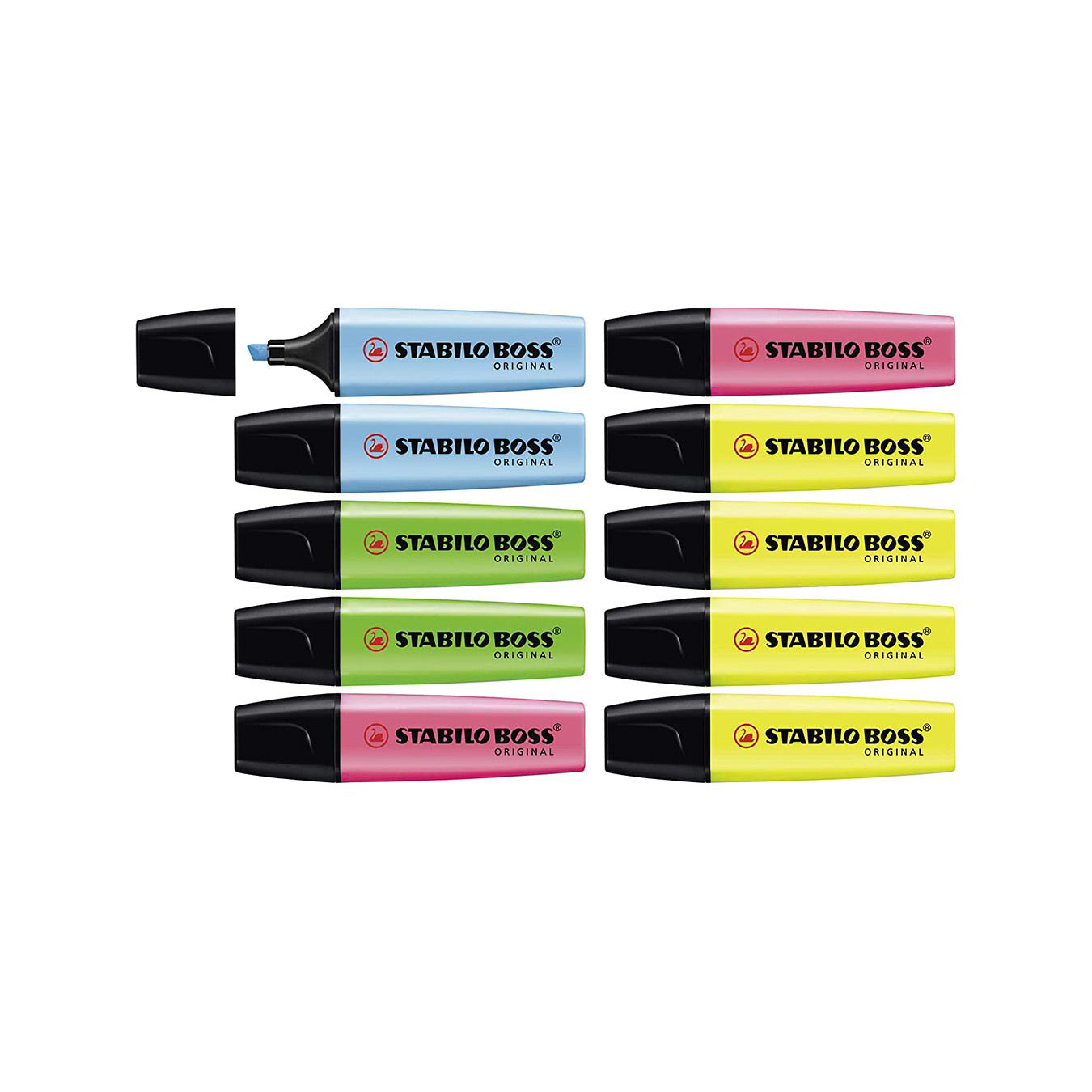 Stabilo Boss Original Highlighter Pen - Set of 10 Colors Stabilo