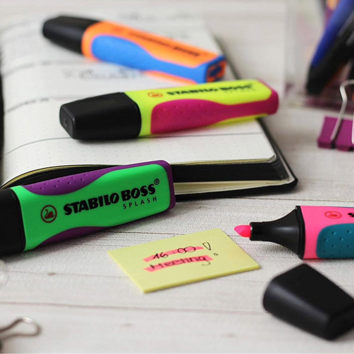 Stabilo | Boss Highlighter Pen| Splash Series | Fluorescent Pink | 1 Piece Stabilo