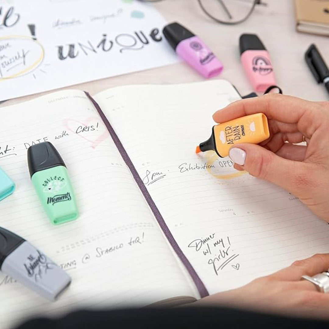 Stabilo | Boss | Mini Pastellove | Highlighter Pen | Pack of 6 | Assorted Colours Stabilo