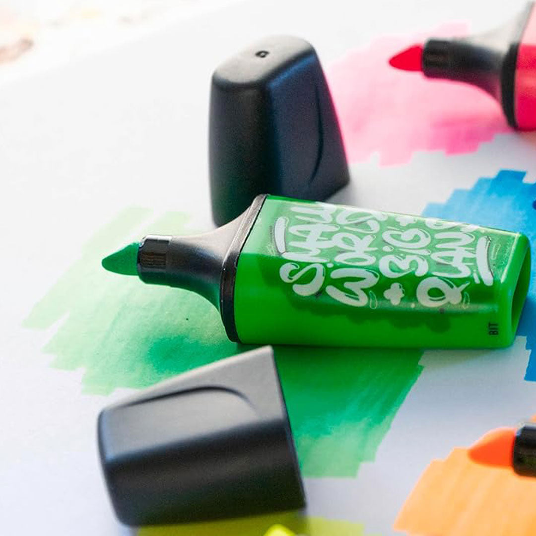 Stabilo | Boss | Mini Snooze One | Highlighter Pen | Pack of 3 | Blue, Yellow, Green Stabilo