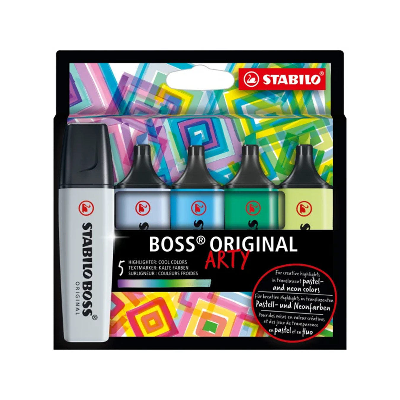 Stabilo | Boss Original Highlighter Pen | Case Of 5 Cold Colors Stabilo