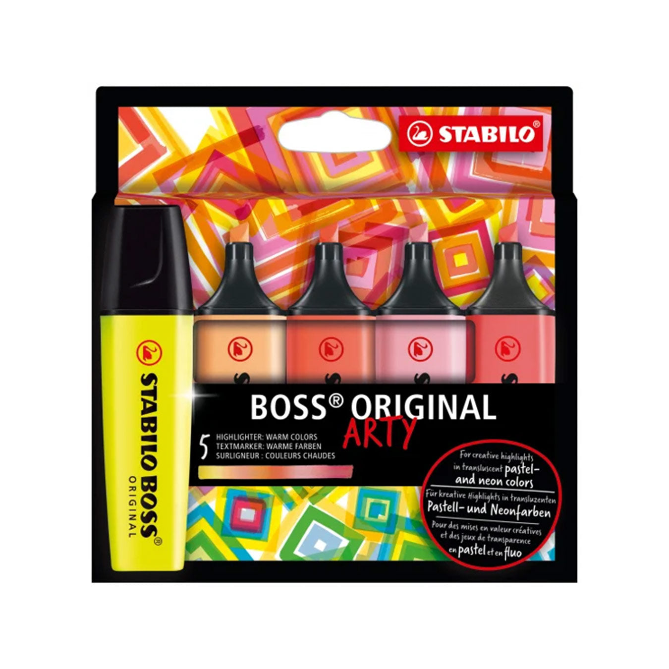 Stabilo | Boss Original Highlighter Pen | Case Of 5 Warm Colors Stabilo