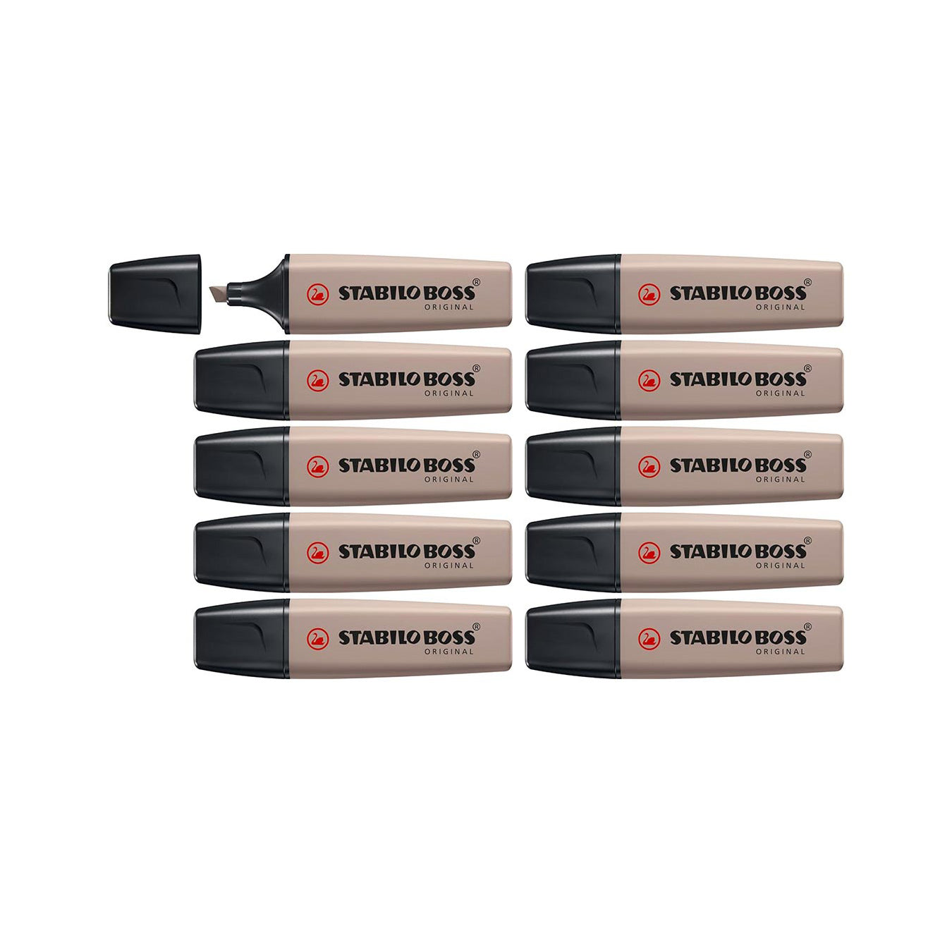 STABILO BOSS ORIGINAL NatureCOLORS Highlighter - Warm Grey (10 PCS) Stabilo