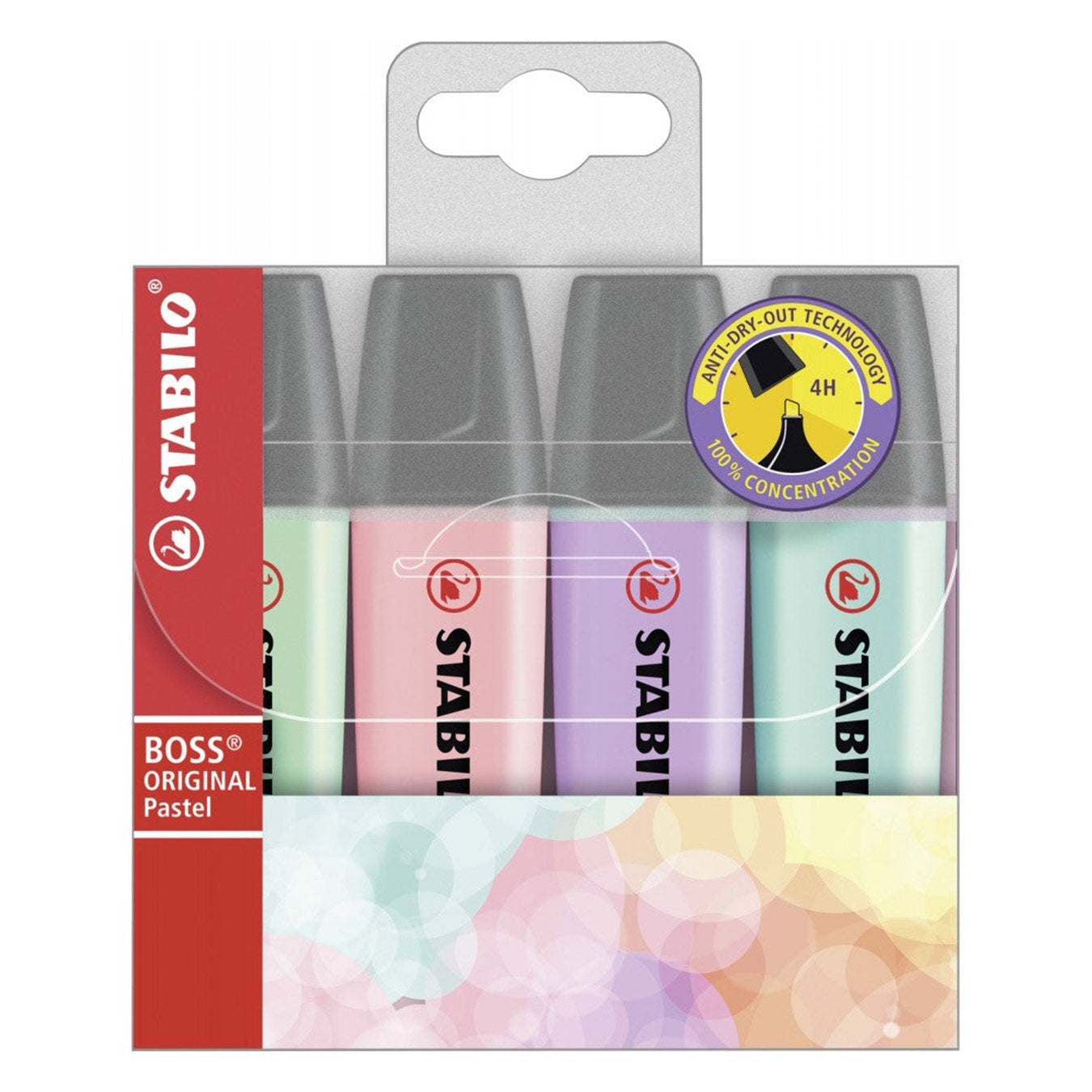 Stabilo | Boss Original | Highlighter Pen | Assorted Colours | Pack Of 4 Pcs Stabilo
