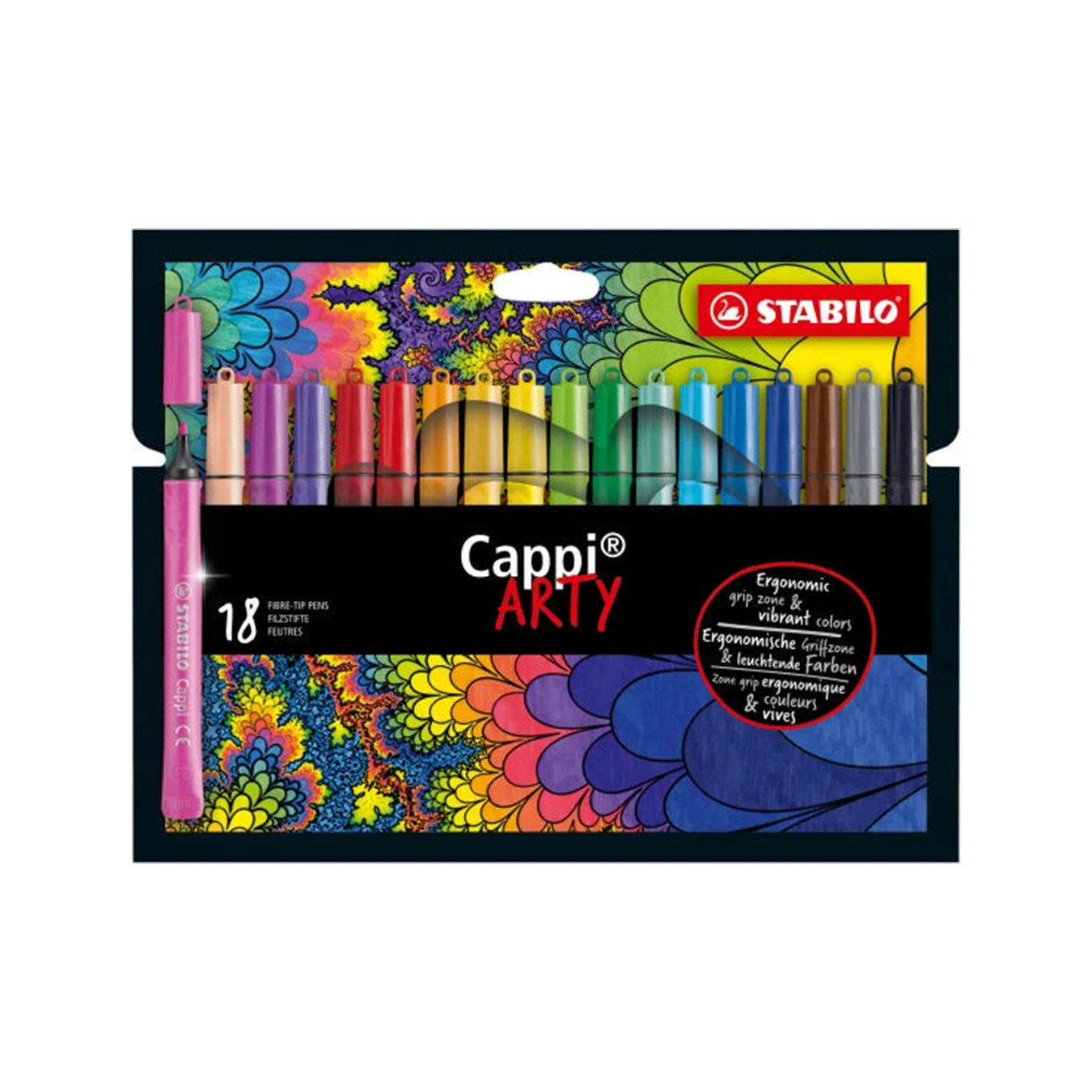 Stabilo | Cappi Arty | Felt Tip Pen | Pack Of 18 Stabilo