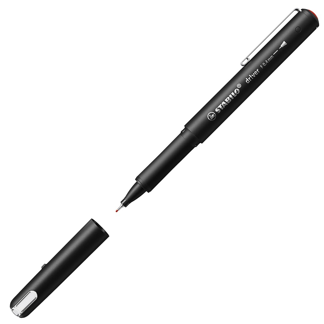 Stabilo | dr!ver Series | Premium Fineliner | 0.4mm | Fine | Red Stabilo