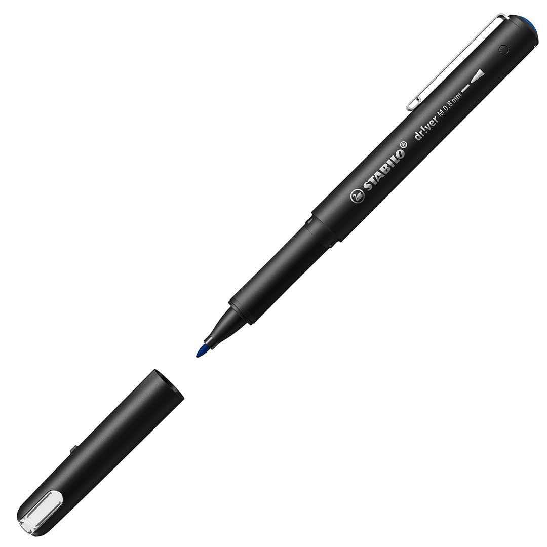 Stabilo | dr!ver Series | Premium Fineliner | 0.8mm | Medium | Blue Stabilo