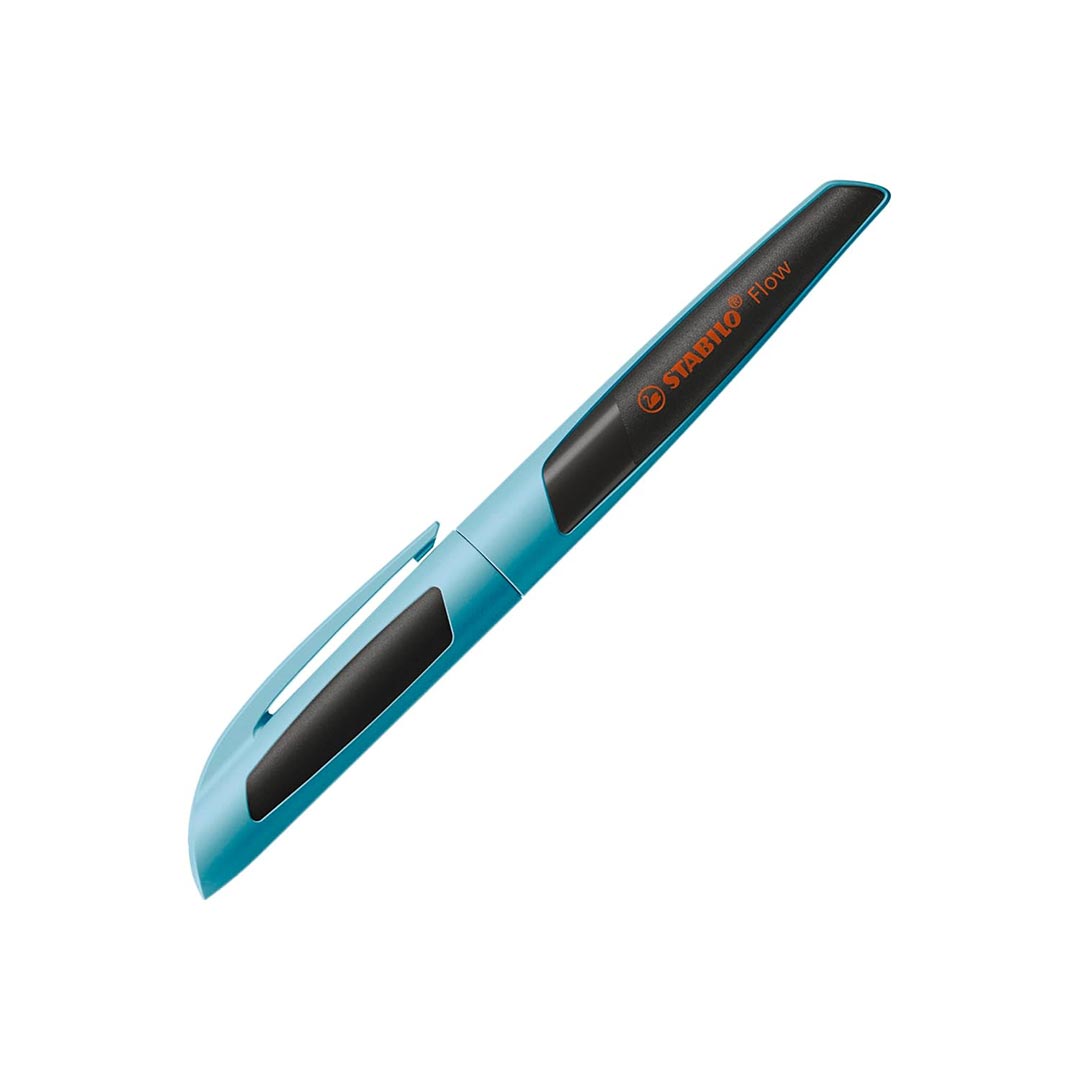 Stabilo | Flow | Ballpoint Pen | Purist Blue | Pack of 1 | Including Blue Refill | 0.5mm Stabilo