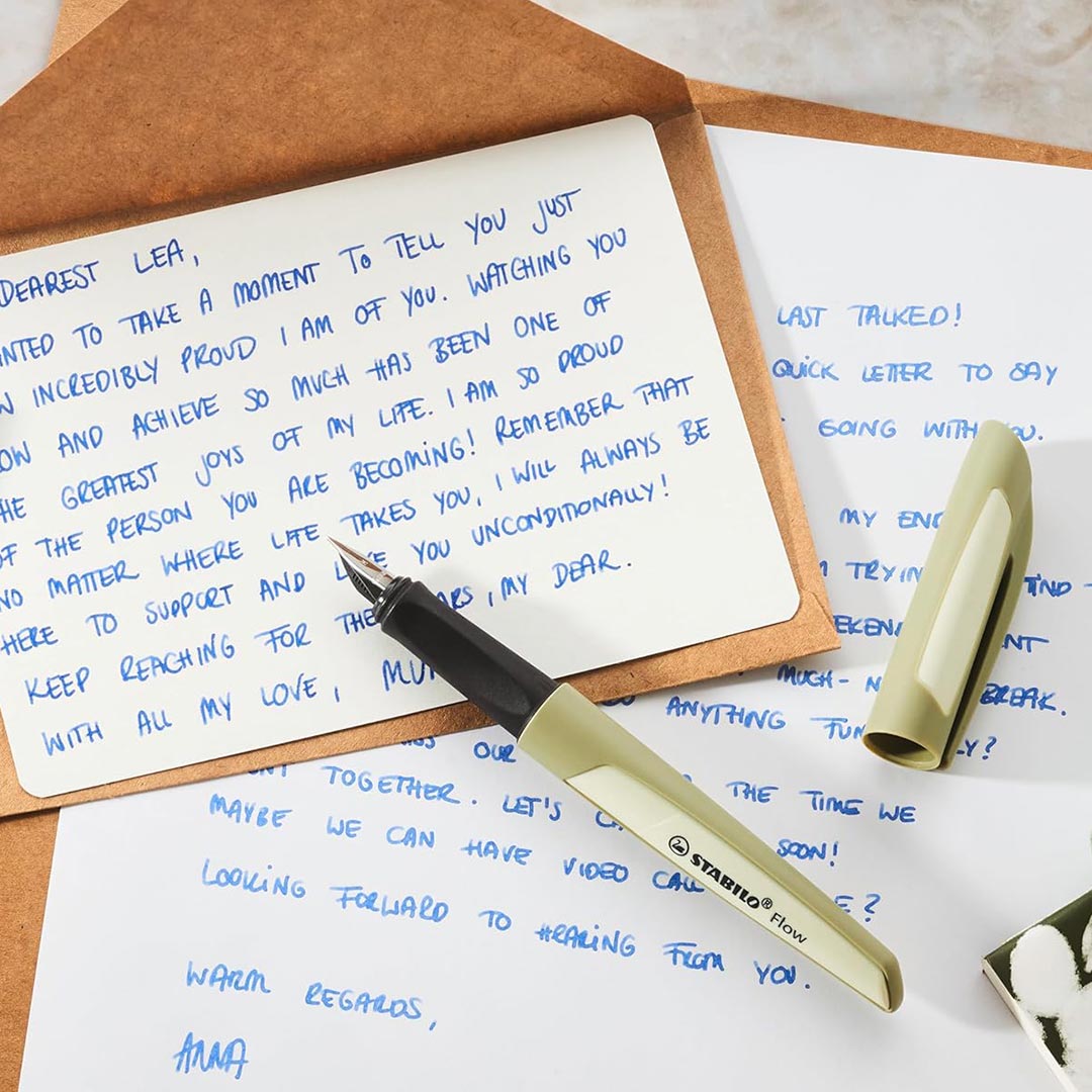 Stabilo | Fountain Pen | Flow Monochrome | Medium Nib | Khaki Stabilo