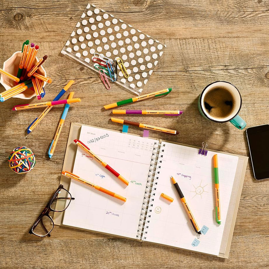 Stabilo | Gel Roller Ball Pen | Point Visco | Wallet Of 4 Stabilo