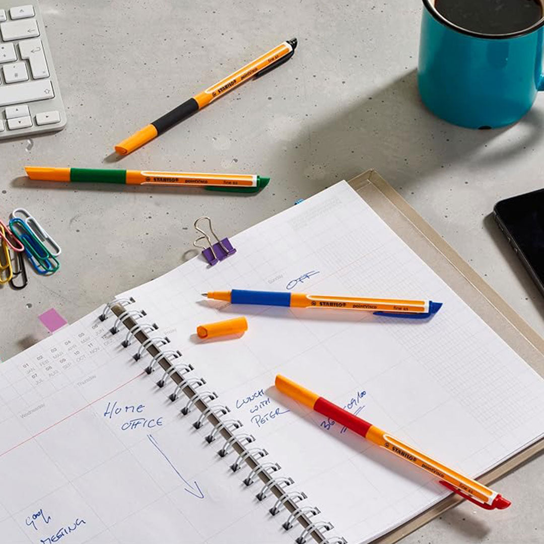 Stabilo | Gel Roller Ball Pen | Point Visco | Wallet Of 4 Stabilo