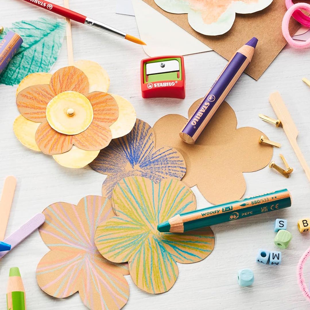 Stabilo | Multi-Talented Pencil | Woody 3 In 1 Duo | Lilac | 1 Piece Stabilo