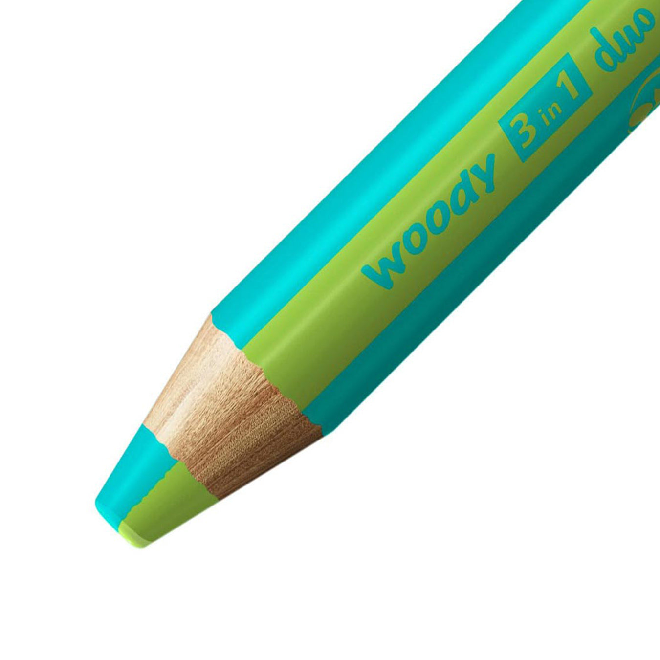 Stabilo | Multi-Talented Pencil | Woody 3 In 1 Duo |  Turquoise/Light Green | 1 Piece Stabilo