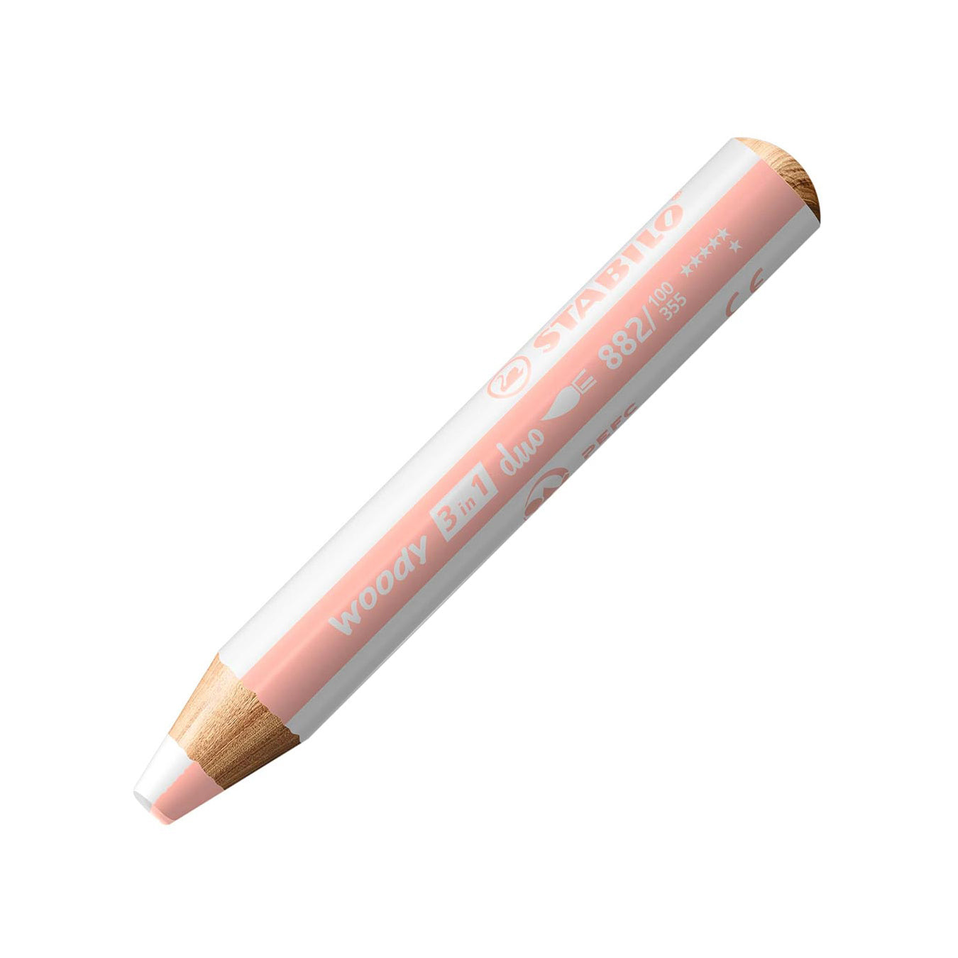 Stabilo | Multi-Talented Pencil | Woody 3 In 1 Duo | White/Apricot | 1 Piece Stabilo