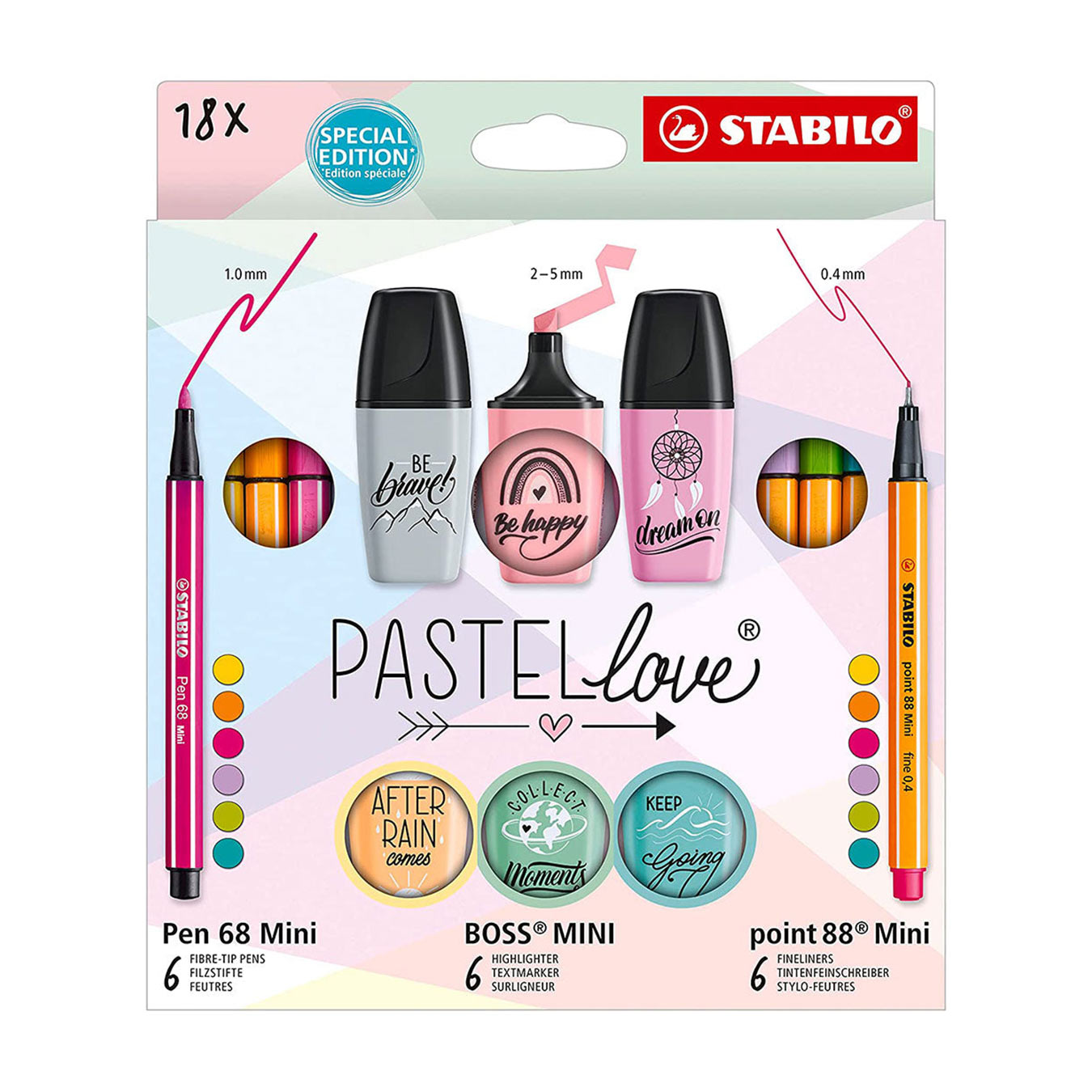 STABILO Pastellove Mixed set by Hannah Rabenstein - Set of 18 Stabilo