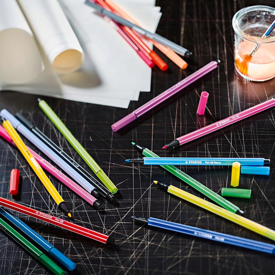 Stabilo Pen 68 Arty Felt Tip Pens | Set of 30 Colors Stabilo