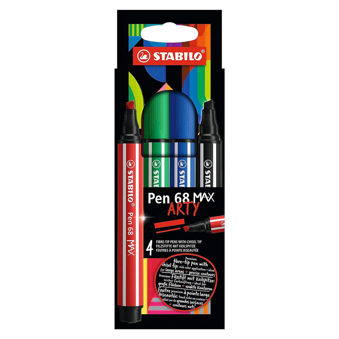 Stabilo | Pen 68 | Max Arty | 4-Pack | Premium | Pens Stabilo
