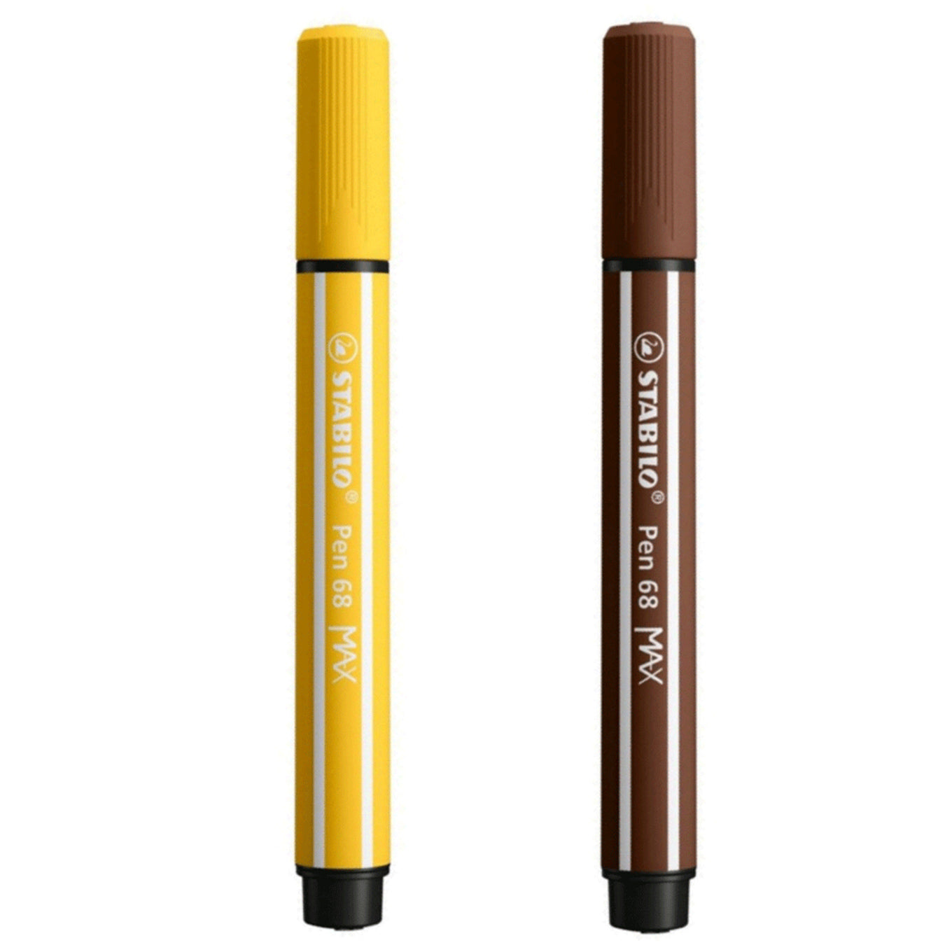 Stabilo | Pen 68 | Max Arty | Yellow And Brown | Pack of 2 Stabilo