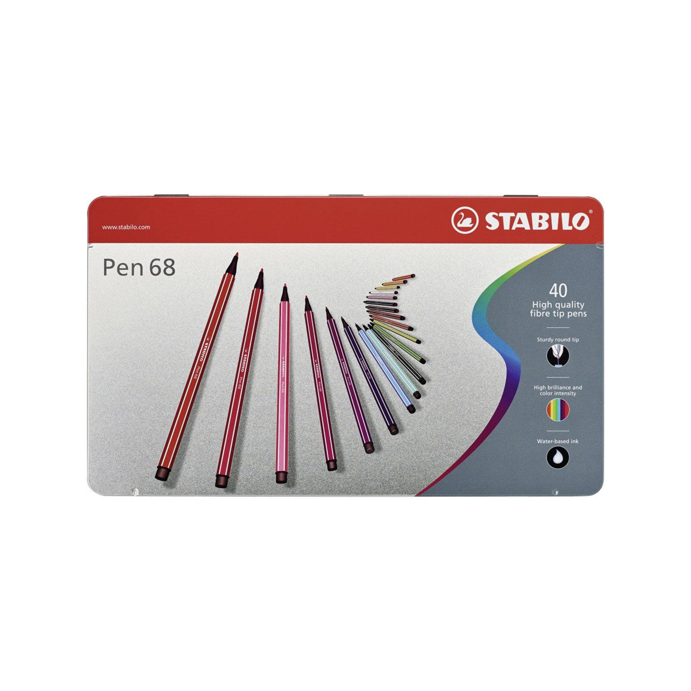 STABILO Pen 68 Premium Felt Pens - Set of 40 Stabilo