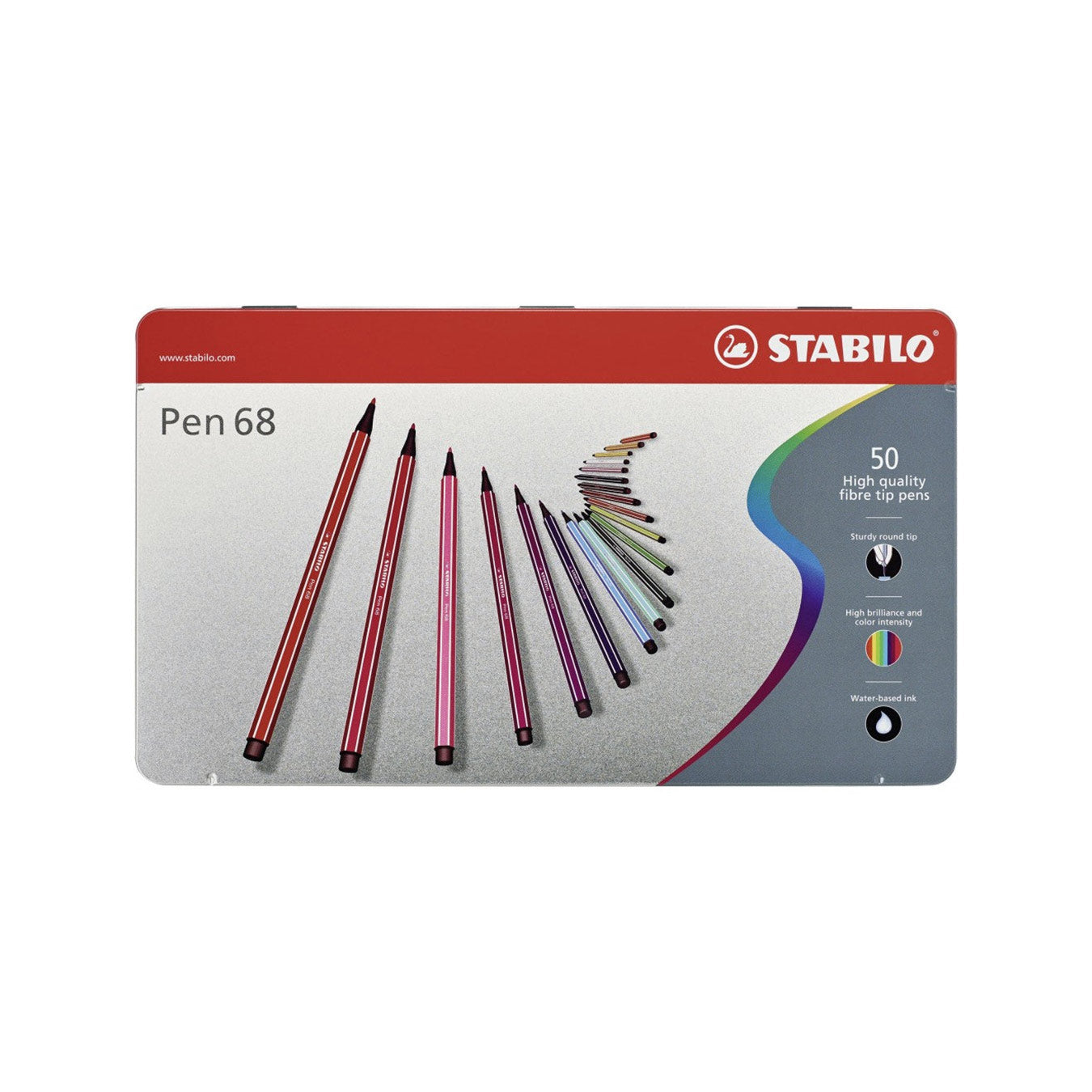 STABILO Pen 68 Premium Felt Pens - Set of 50 Stabilo