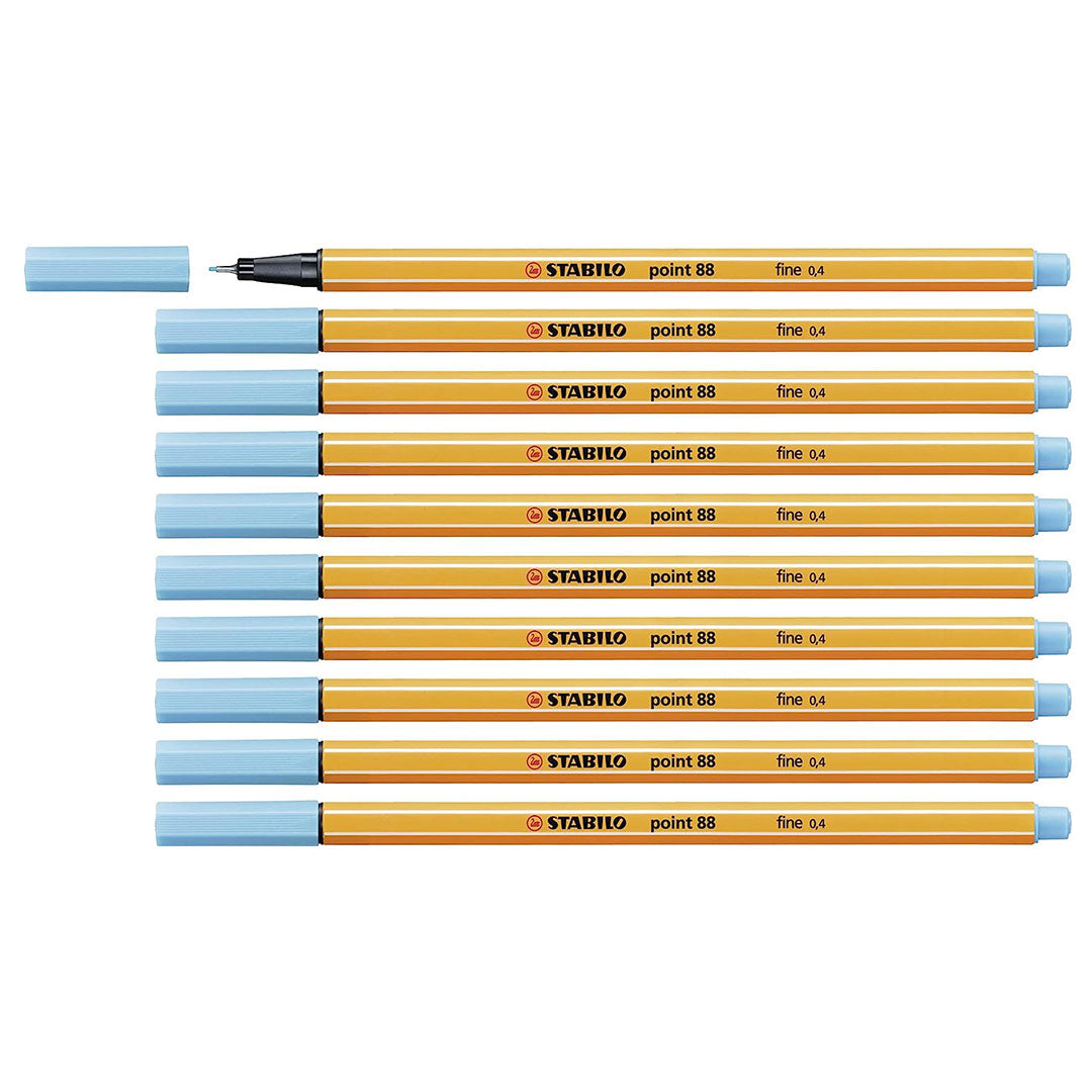 Stabilo | Point 88 | Fineliner | Azure | Pack Of 10 Stabilo
