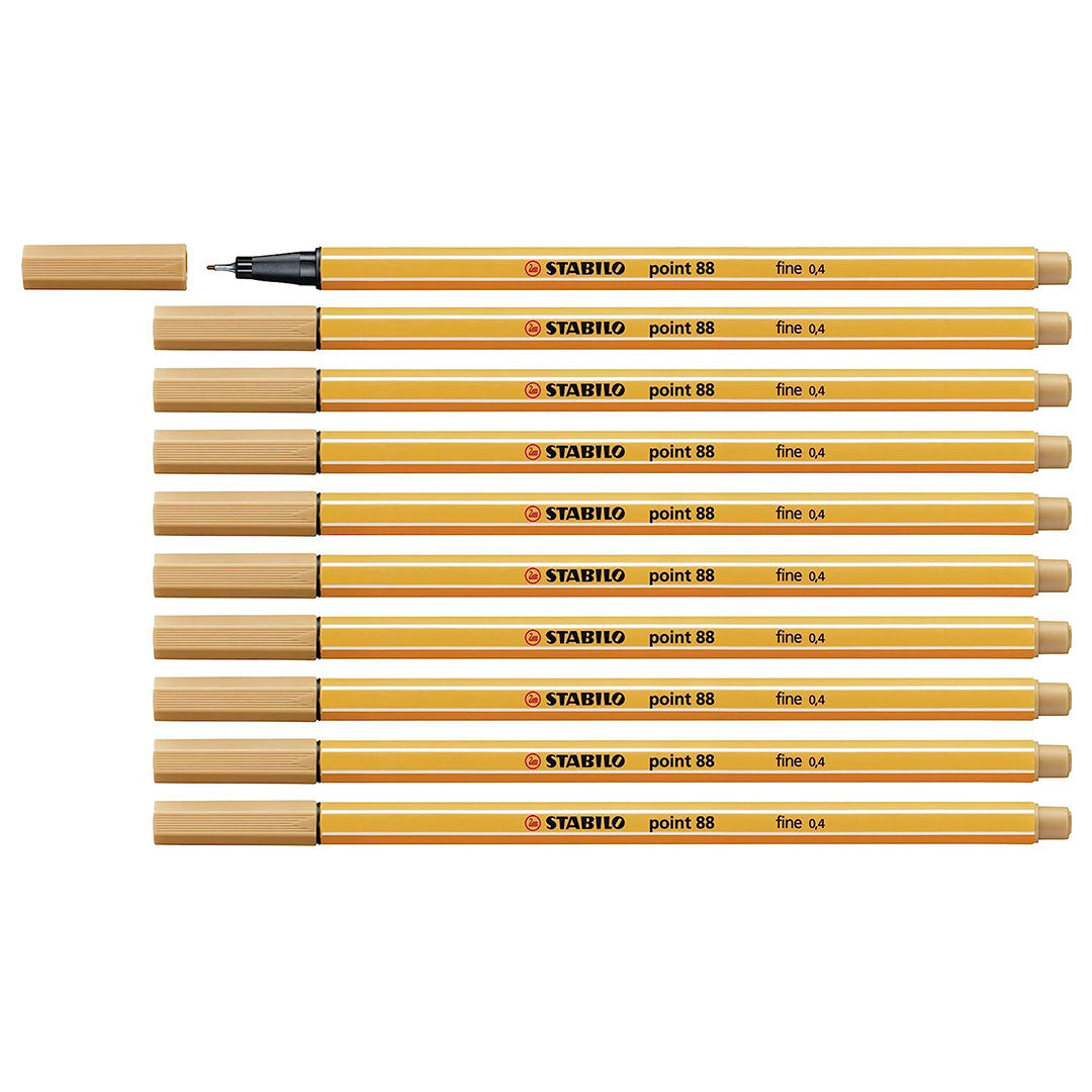 Stabilo | Point 88 | Fineliner | Dark Ochre | Pack Of 10 Stabilo