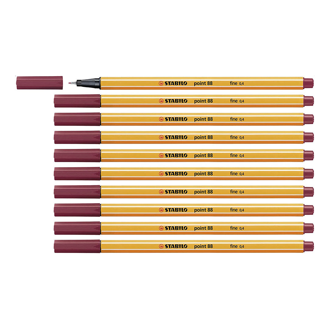 Stabilo | Point 88 | Fineliner | Dark Purple | Pack Of 10 Stabilo