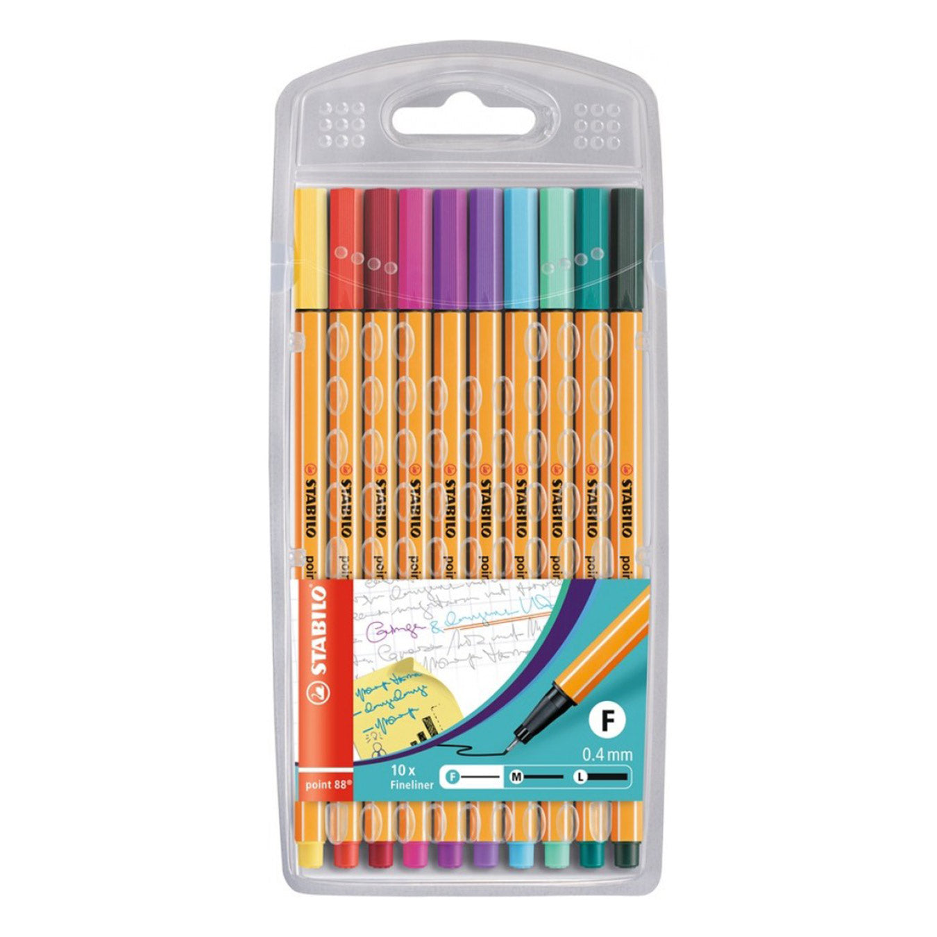 Stabilo | Point 88 | Fineliner | Assorted Colors | Pack Of 10 Stabilo