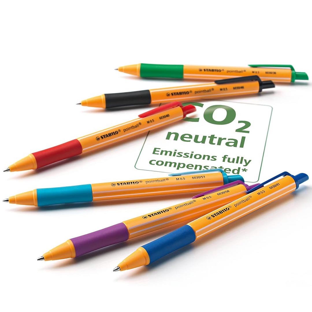 Stabilo | Pointball | Ballpoint Pen | Multicolored | Pack Of 6 Stabilo